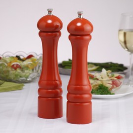 Chef Specialties 10" Imperial Pepper Mill and Salt Mill Set, Butternut Orange