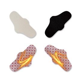 LIEBSTER Winter Nose-Warmer Patches 4-Pack – Thermal Cotton, Wind-Block, Peel-Press Hold for Ski, Cycle & Commute (01 Black+Beige)