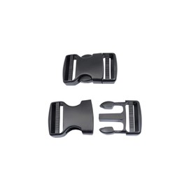Baikeen Plastic Side Release Buckles,15mm/20mm/25mm/32mm/38mm/50mm Heavy Duty Plastic Buckle Clips Belt Snap Buckle Backpack Buckle Replacement Dual Adjustable No Sewing(38mm,2sets)