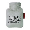 Huuraa Taschenwärmer Gotha verliebt Geschenk 0,2 Liter Grey Mini Veloursbezug