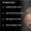 Forge & Foundry Men's Genuine Interwoven Leather Braided Bracelet with