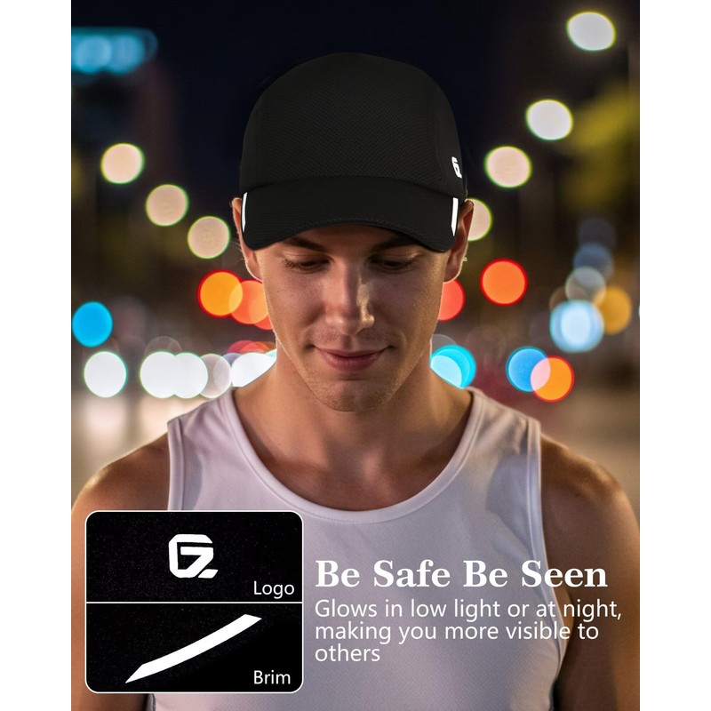 GADIEMKENSD Cooling Performance Running Hat for Men, UV Protection, Breathable