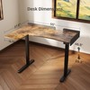 Claiks L Shaped Standing Desk, 55 Inch Electric Height Adjustable
