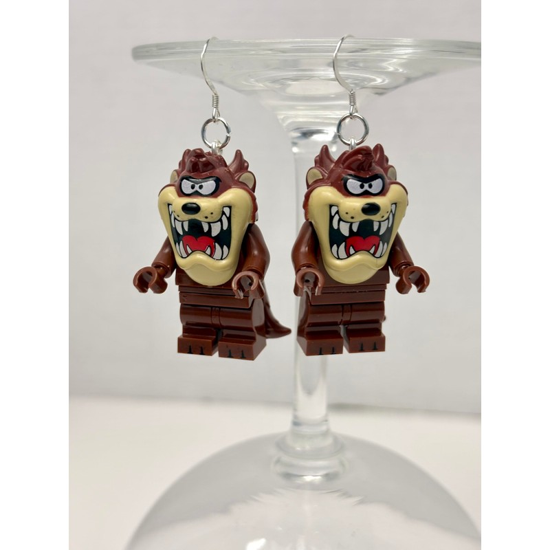 compatible with Taz Tazmanian Devil Earrings STERLING SILVER Hooks