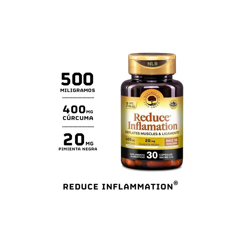 Reduce Inflamación Abdominal Reduce Inflmation® Con Cúrcuma Sabor Sin sabor