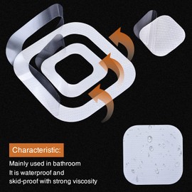 Secopad Non-Slip Bath Stickers, 72 Pieces Safety Stickers for Bathroom, Bathtubs, Showers, Treads with Scraper (White)