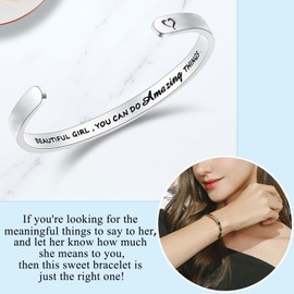 Jixugaud Teen Girl Gifts, Stocking Stuffer Christmas Gifts for Teen Teenage Girl Things Trendy Stuff Cute Popular Bracelets for Teenager Girls Birthday Valentines Baptism Gifts Ideas 6 8 10 12 14 16