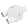 sourcing map PVC Conduit Box Junction Box Y-shaped 3 Way