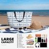 Owlfder Large Beach Bag for Women Anchor Turtle Rudder Cruise