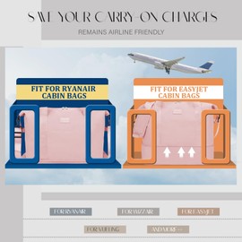 Convertible Cabin Bag for Ryanair 40x20x25 Expandable for Easyjet 45x36x20 Travel Hand Luggage Airplane Underseat Carry on Bag Weekend Overnight Bag for Women Men