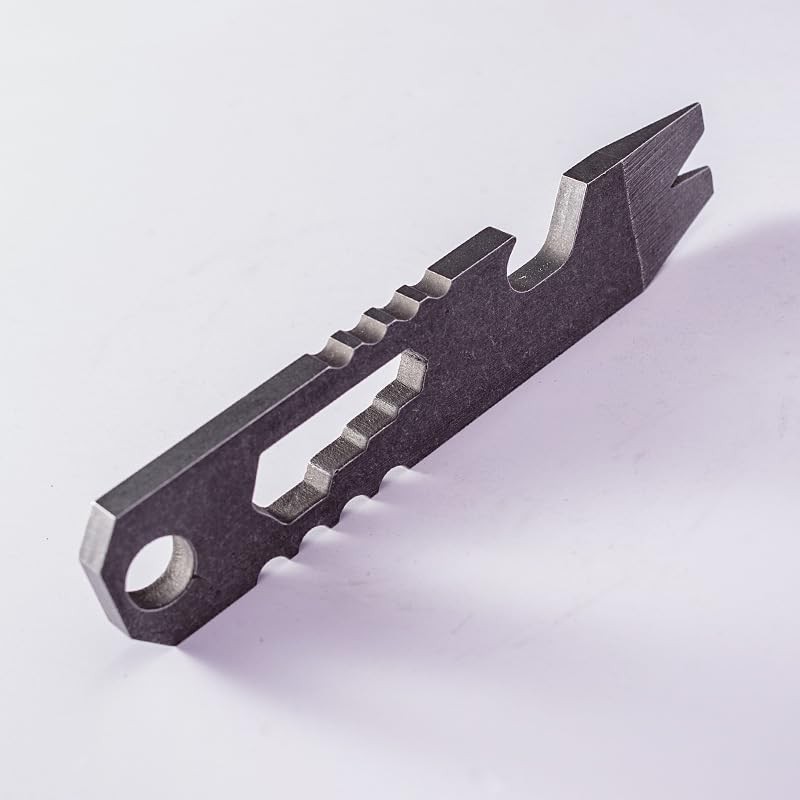 Micro Wrench Multi-Tool, Stainless Steel Construction, For Keychain, Auto, Camping,