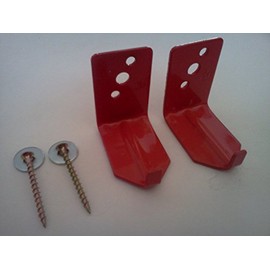 2 - Universal Fire Extinguisher Wall Hook, Mount, Bracket, Hanger for 15 to 20 Lb. Extinguisher - Free Screws & WASHERS Included