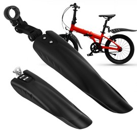 FAELNK Bicycle Mudguard Set Front and Rear Children's Bicycle Mudguard Easy to Install Adjustable Bicycle Mudguard for 16-18 Inch Children's Bikes