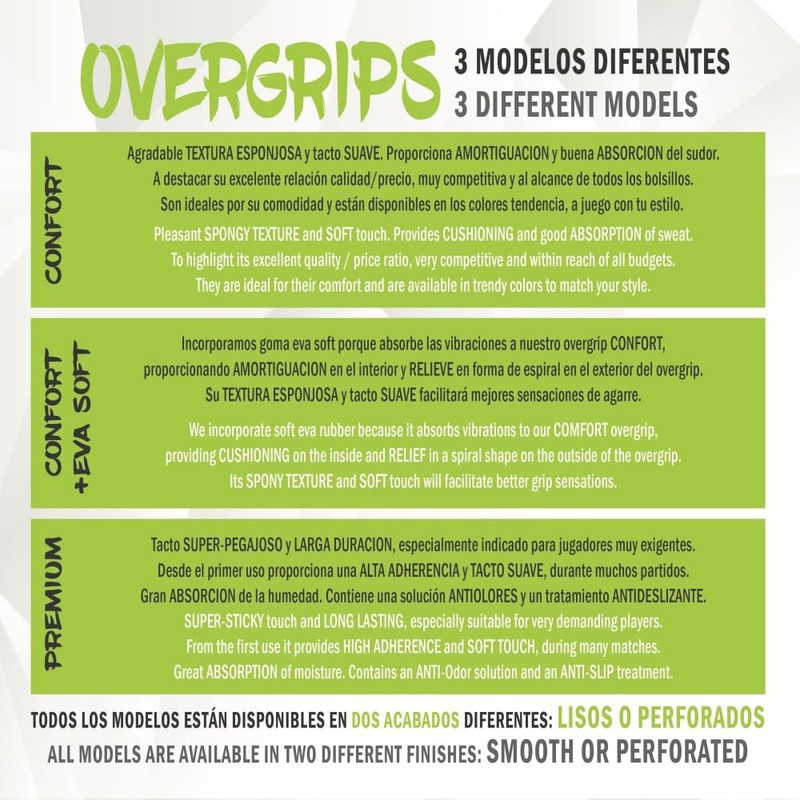 Blister 5 + 1 of Overgrips Pro Elite Premium Smooth