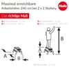Hailo 4442-701 D60 Standardline, Aluminum, 2-Step Stool/Step Ladder