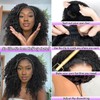 20" Kinky Curly Half Wig 210% Density Synthetic Half Wig