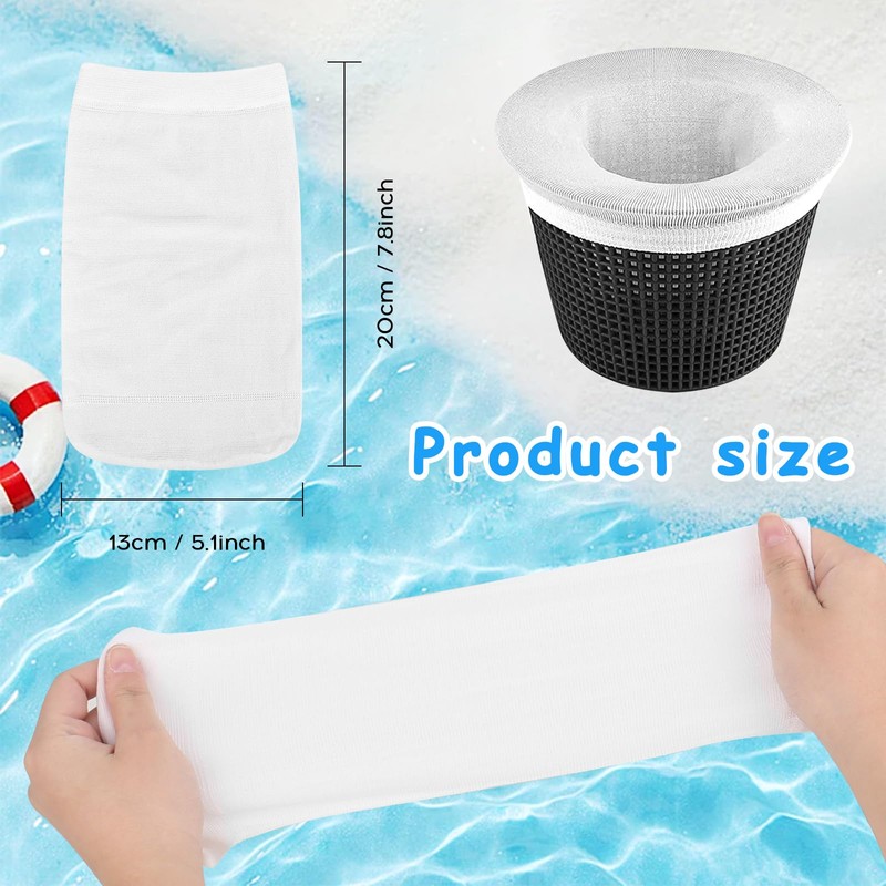YYTECH 20pcs Pool Skimmer Socks, Swimming Pool Skimmer Filter Sieve