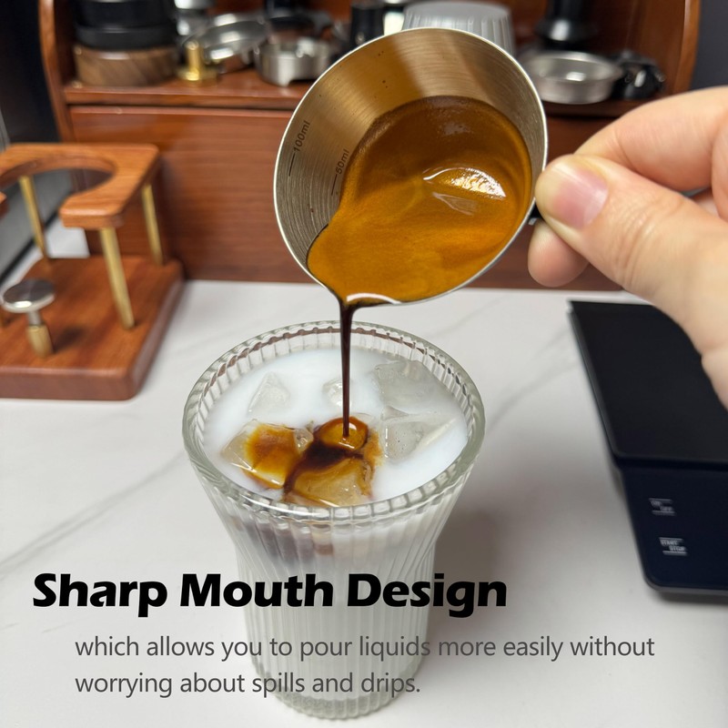 NEOUZA Espresso Shot Cups, 3.4 oz, Espresso Measuring Cup, 2-Pack,