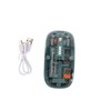 Wireless Mouse Transparent Silent 5 Keys 1600DPI Adjustable Rechargeable 2.4G