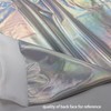 Hologram Metallic Foil Stretch Fabric Width 58 Inches(Silver Iridescent 1yard)