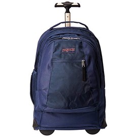Jansport Driver 8 Rolling Backpack - Wheeled Travel Bag with 15-Inch Laptop Sleeve, Navy