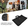 Folding Table Storage Bag Sponge Interlayer Waterproof Oxford Cloth Black