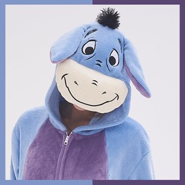 GONAAP Unisex Adult Eeyore Onesie Pajamas Animal One Piece Costume Cosplay Sleepwear (Eeyore, 7-8Years)