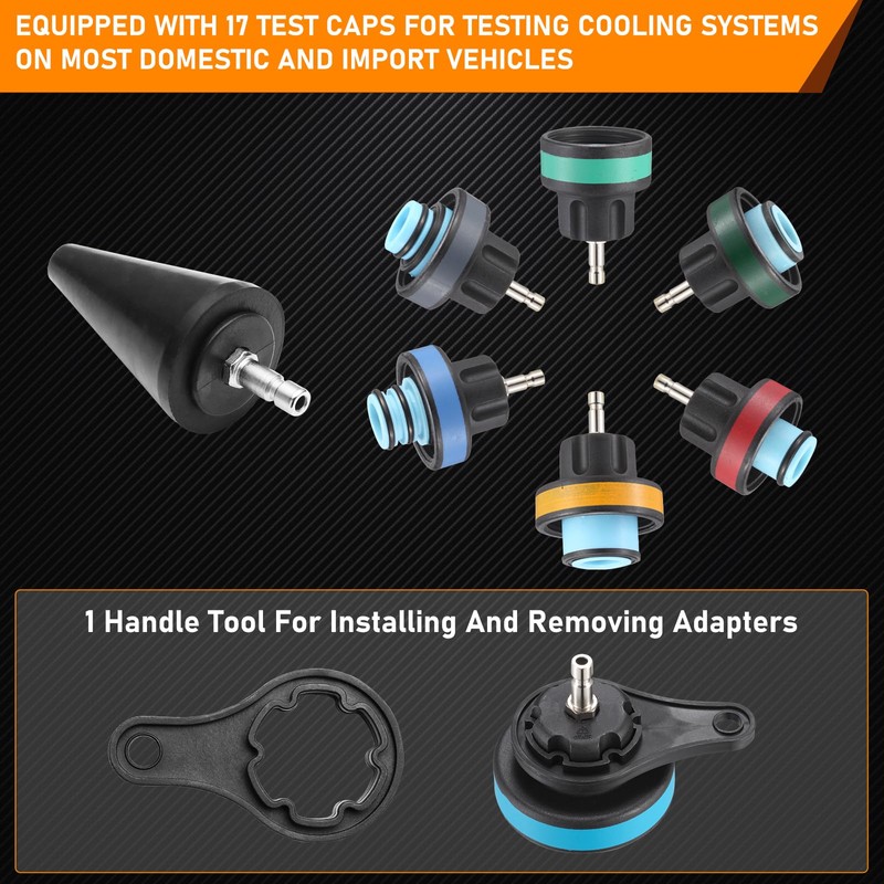 FOUR UNCLES Radiator & Coolant Pressure Tester and Vacuum Refill