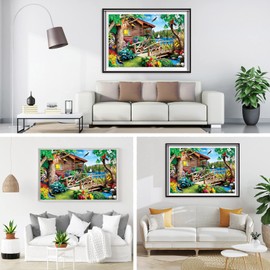 AIRDEA Animals Diamond Painting Kits for Adults Beginners Round Full Kits DIY Diamond Art Kits,Garden Diamond Painting by Number Kits Painting Art