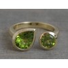 Peridot Gold-Plated Sterling Silver Ring US Size 8 / Diameter