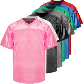 Phoneutrix Blank Football Jersey, Sports T-Shirt Hip Hop Jersey for Party (Small, Pink)