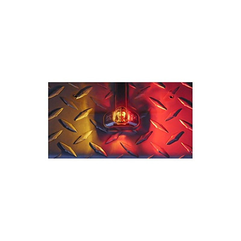 1 Pair Tecniq Red/Amber Trailer Fender Marker Light Black case