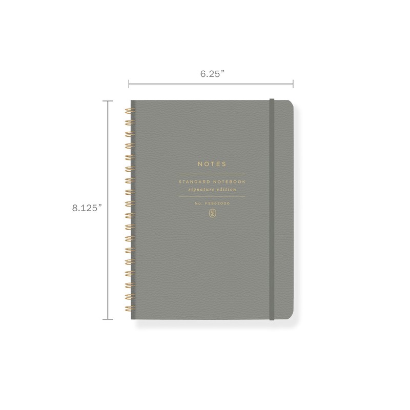 Fringe Studio Medium Size Signature Edition Spiral Notebook, Faux Leather