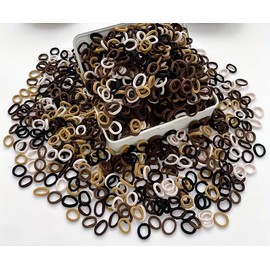 Lavema Girls Ladies Hair Scrunchies (Brown with Black, Pack of 300 (Large))
