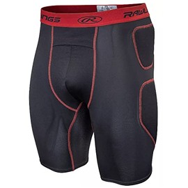 Easton Boys Baseball Slider Shorts, Black, Large