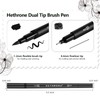 Hethrone Black Markers for Drawing - Brush Pens with Felt
