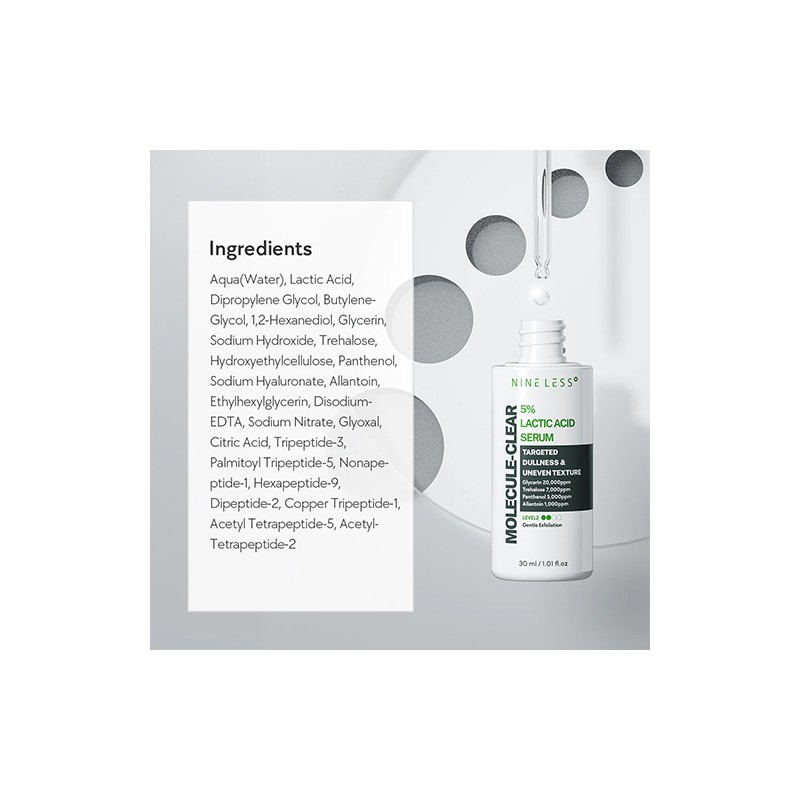 NINELESS [NINELESS]Molecule-Clear 5% Lactic Acid Serum 30ml