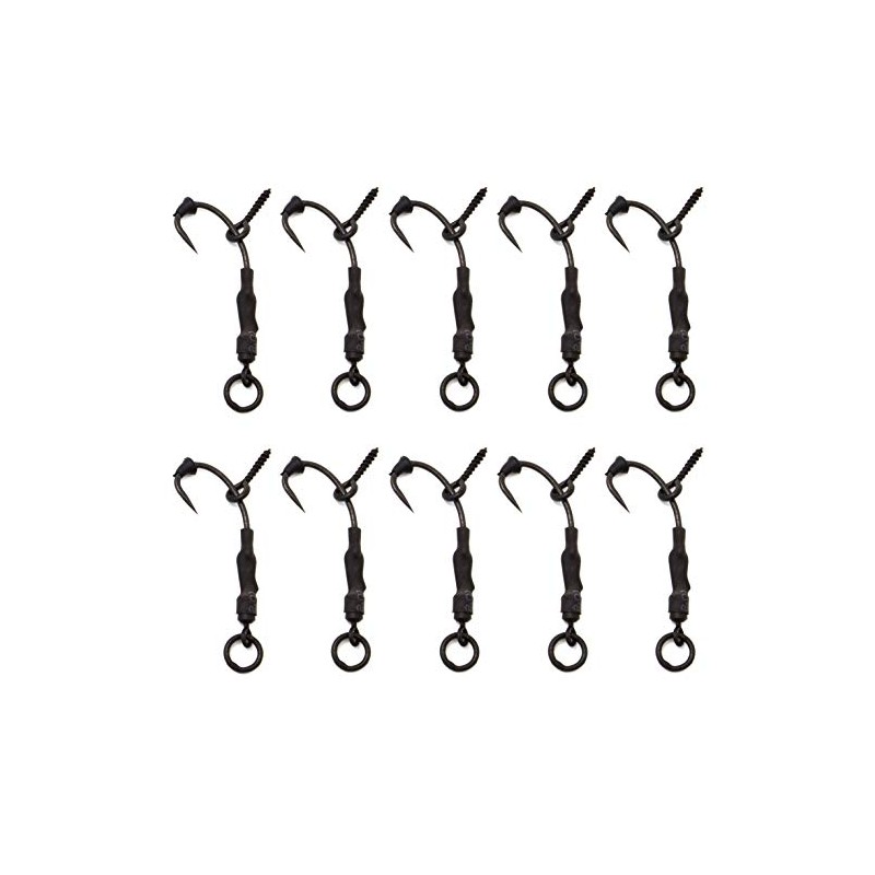 Pack of 10 Phoxinus Ronnie Rigs All black with Teflon