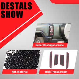 YinanIutos Rear Fog Lights Lamps Cover Trim Compatible with 2024 2025 Hummer EV Smoked Rear Fog Lamps Cover Trim Rear Fog Lights Protection Cover Decorative Exterior Accessories(4PCS)