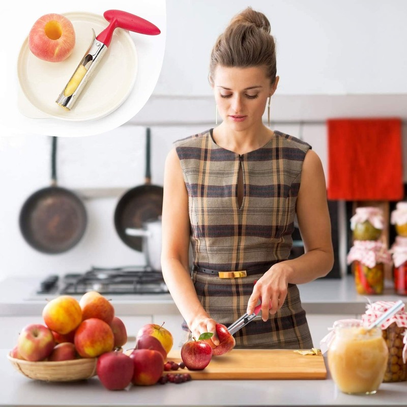 STOUCLA Apple Corer, Stainless Steel Apple or Pearl Corer Remover,