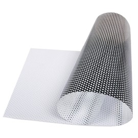 Moyishi One-Way Perforated Black Vinyl Privacy Window Film Electrostatic Adhesive Glass Wrap Roll (2 Sides 12''x78'')