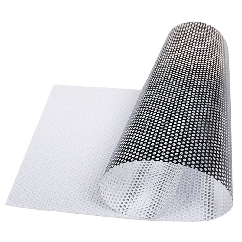 Moyishi One-Way Perforated Black Vinyl Privacy Window Film Electrostatic Adhesive