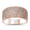 CloseoutWarehouse Micro Pave Clear Cubic Zirconia Statement Ring Rose Gold-Tone