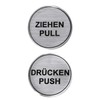 BIKE-label Door Sign 3D Sticker Diameter 45 mm Aluminium Look