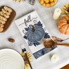 Artoid Mode Blue Leaves Pumpkin Fall Kitchen Towels Dish Towels,