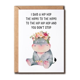 VLPGifts You Don't Stop Card - Hippopotamus Birthday Card - Funny Hippo Greeting Card - Card For Daughter Kids