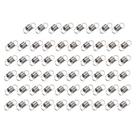 sourcingmap 0.4mmx4.5x12mm Metal Dual Hook Small Tension Spring 58pcs