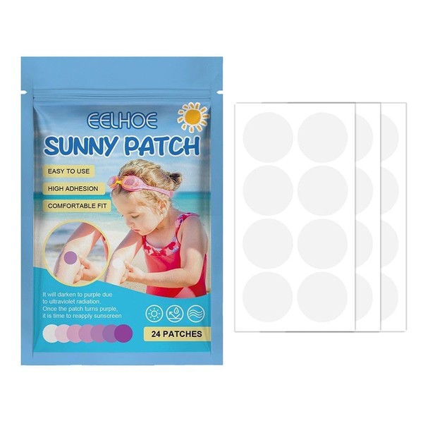 24 Pieces UV Stickers for Sun Cream, Sun Cream Stickers