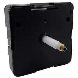 Standard UTS German Euroshaft Clock Movement IEC R6+ Black Setting Wheel Replacement Clock Suitable Junghans Replacement (26mm Shaft - Clock Faces Up to 12-18mm Thick)
