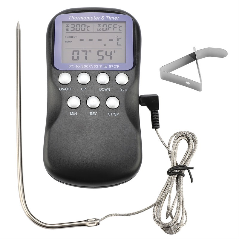 Digital Wired Barbecue BBQ Meat Oven Electronic Thermometer Grill Cooking